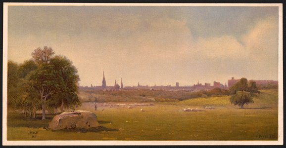 No. 1, New York City, seen from the Green - H.A.F. 68 ; after oil paintings by H.A. Ferguson, N.Y. LCCN2016651889