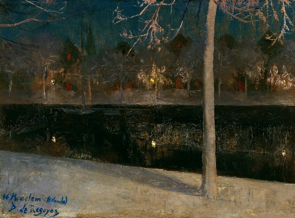 Nocturno nevado en Haarlem (Holanda) 1886