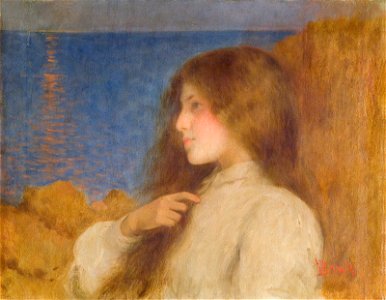 Noia al costat del mar - Joan Brull i Vinyoles (1863-1912)