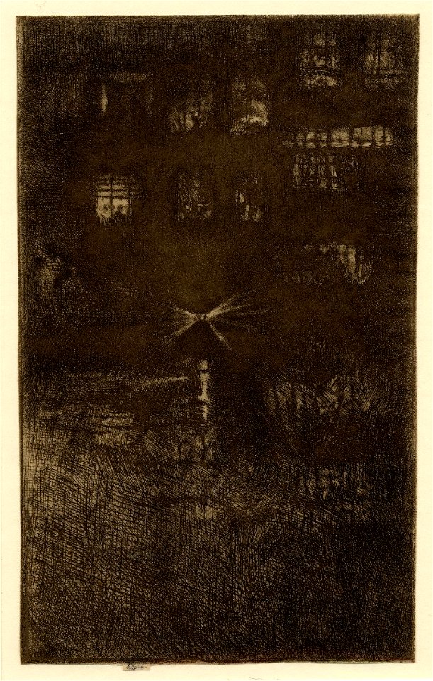 Nocturne Dance-House etching by James McNeill Whistler