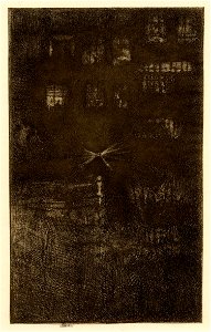Nocturne Dance-House etching by James McNeill Whistler