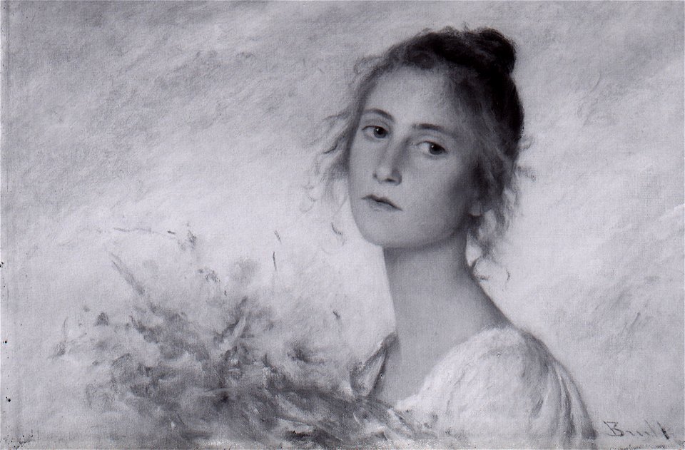 Noia amb flors - Joan Brull i Vinyoles (1863-1912)