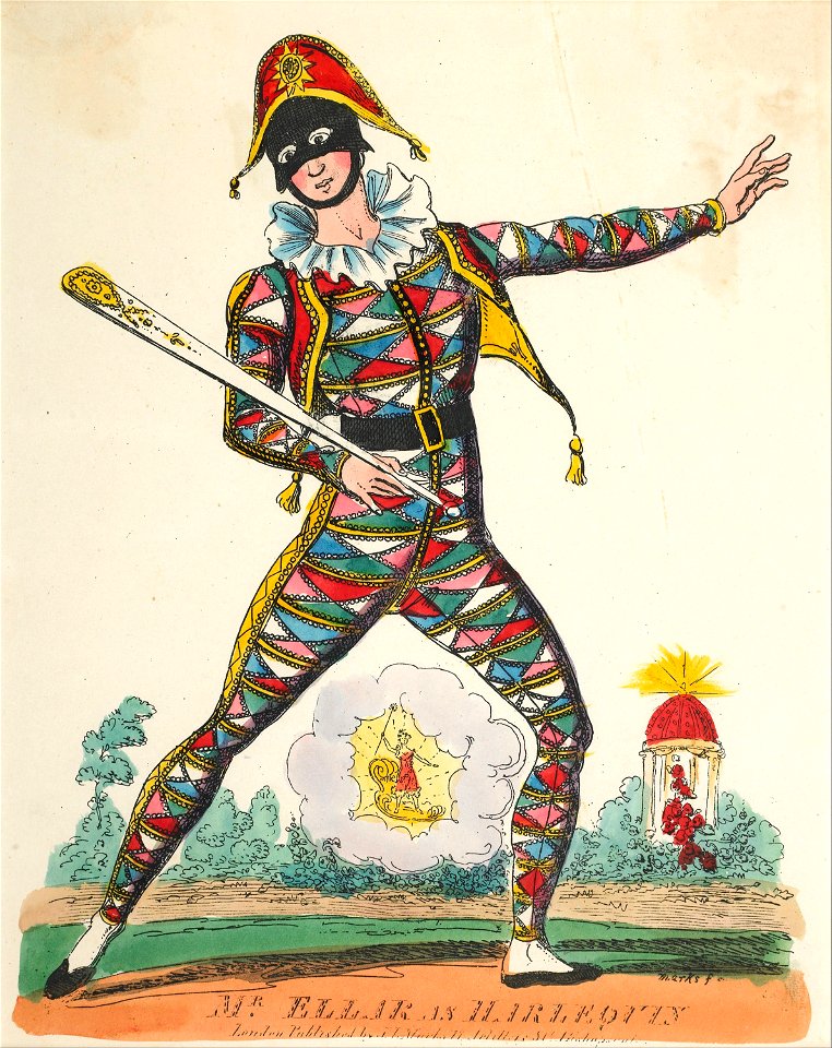 Marks, J.L. - theatrical portrait - Mr Ellar as Harlequin - Google Art Project