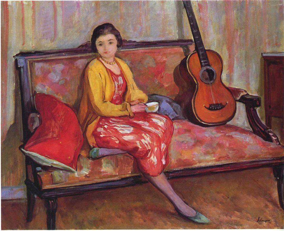 Nono and a Guitar by Henri Lebasque