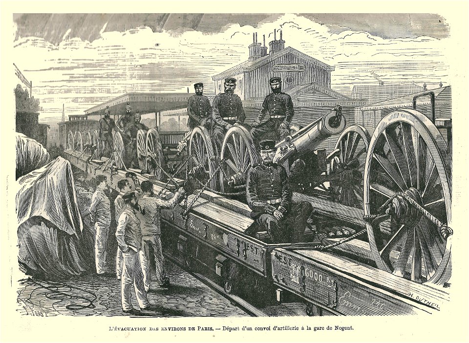 Nogent-sur-Marne-FR-94-convoi d'artillerie en 1870-gravure