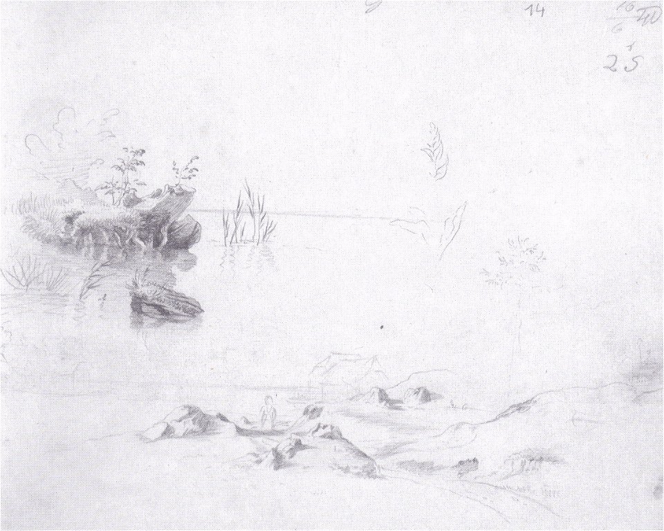 Markus Pernhart - Vordergrundskizze - 1840