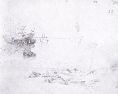 Markus Pernhart - Vordergrundskizze - 1840