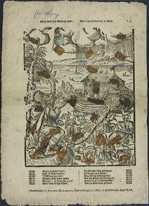 Noach door zijne godvrugt groot, Werd dus geholpen uyt de nood-Catchpenny print-Borms 0721