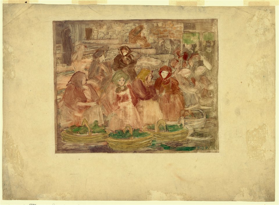 Market scene - MBP. LCCN91481637