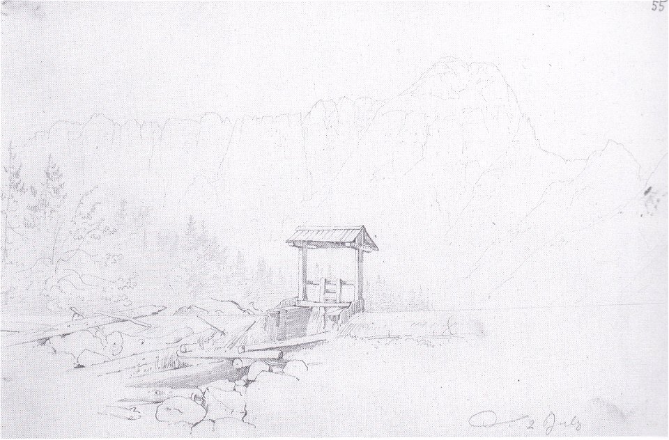 Markus Pernhart - Gebirgslandschaft - 1854