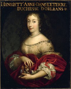 Nocret, attributed to - Henriette of England, Duchess of Orléans - Versailles. Free illustration for personal and commercial use.