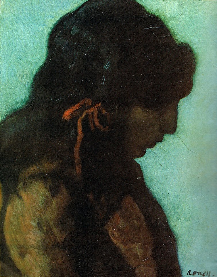 Nonell Gitana de llaç vermell