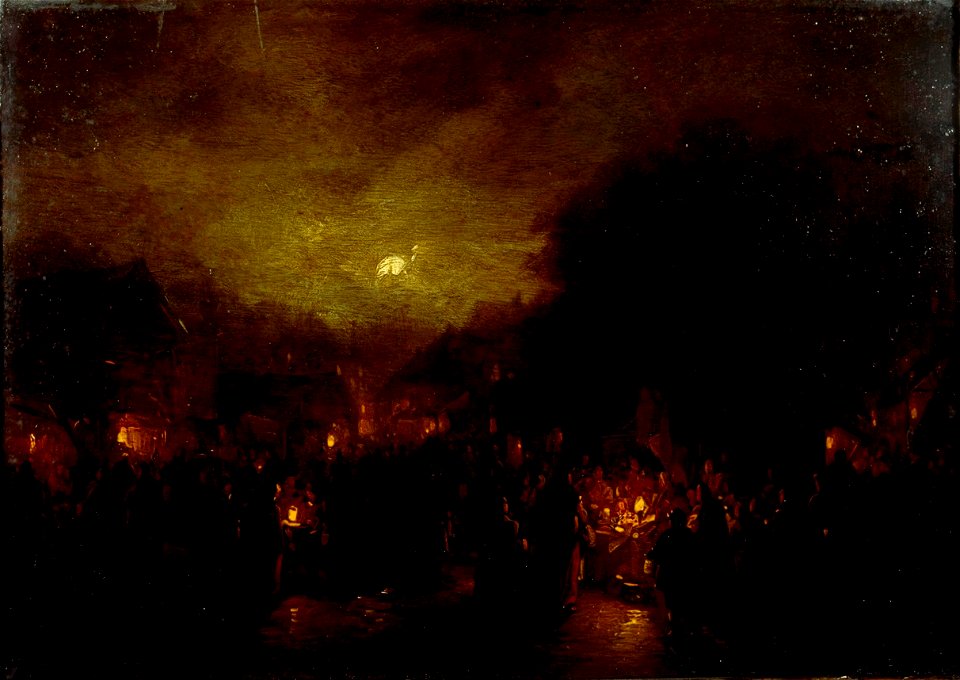 Markt bij maanlicht Centraal Museum 6364 a