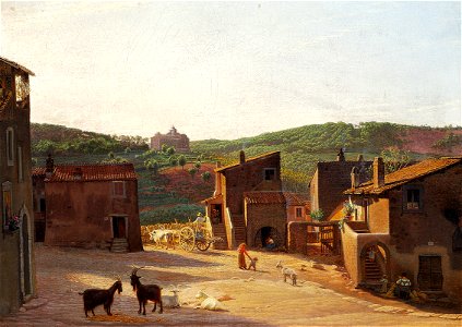 Markedsplads i Ariccia (1858)