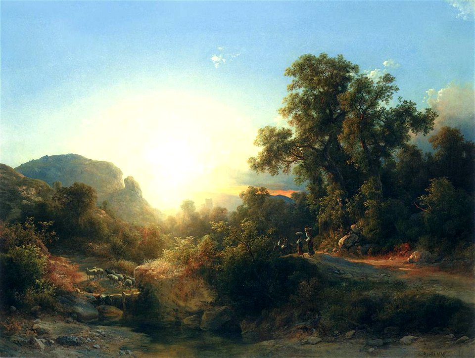 Markó, Károly (Y) - In the Vicinity of Pisa (1878)