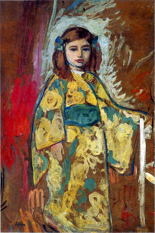 Nono in a Japanese Robe by Henri Lebasque 1912