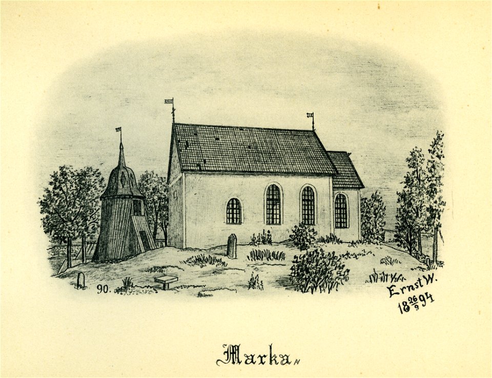 Marka kyrka 1894 (Ernst Wennerblad 1902)