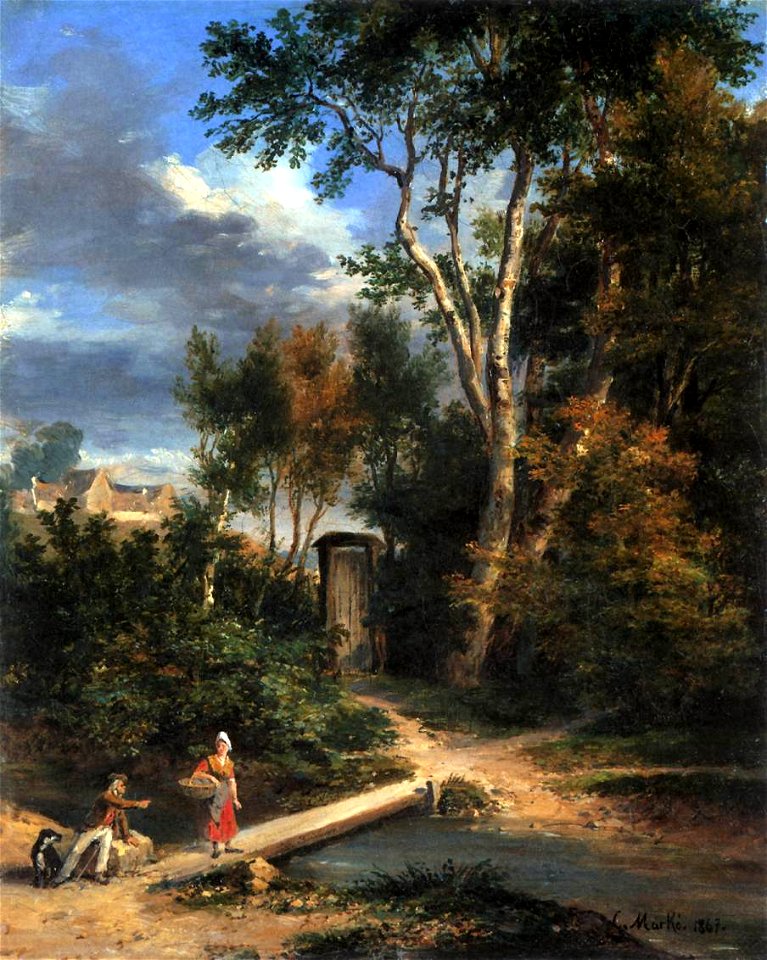 Markó, Károly (Y) - Riverside Scene (1867)