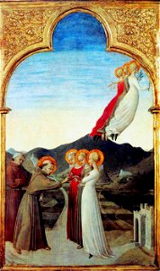 Marriage of st Francis with Lady Poverty--Sassetta--Musee Conde