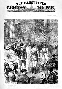 Marriage of Count Alexander Munster and Lady Muriel Hay, St Andrews, Wells Street, Illustrated London News, 1890