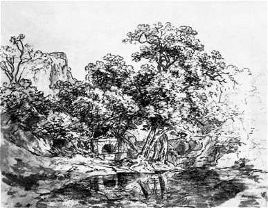 Markó, Károly - Landscape Sketch with a Lake
