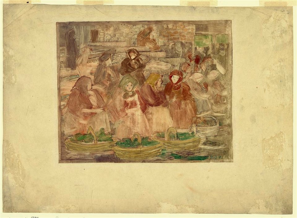 Market scene - MBP. LCCN91481637