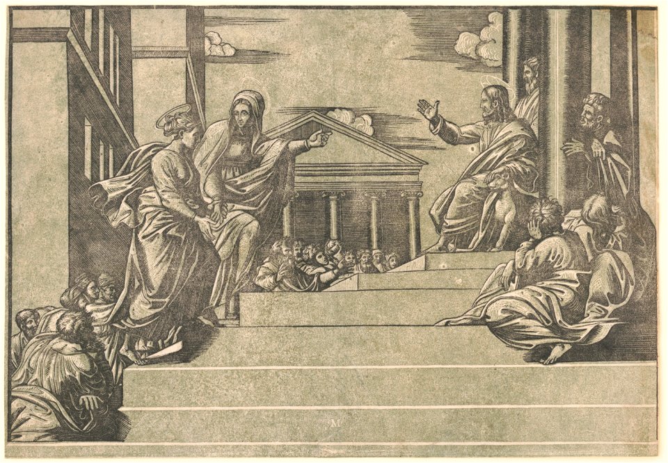 Martha leading Mary Magdalene to Christ - M. LCCN2008675414
