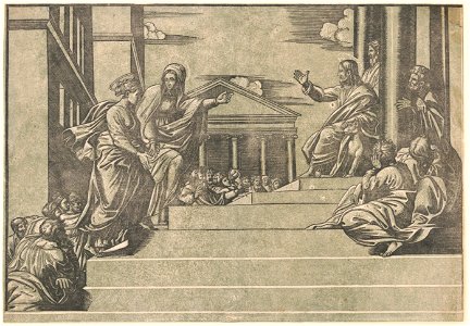 Martha leading Mary Magdalene to Christ - M. LCCN2008675414