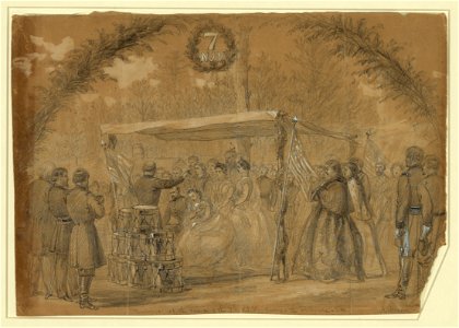 Marriage at the camp of the 7th N.J.V. Army of the Potomac, Va LCCN2004660284