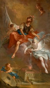 Martin Johann Schmidt St. Florian rettet Stockern