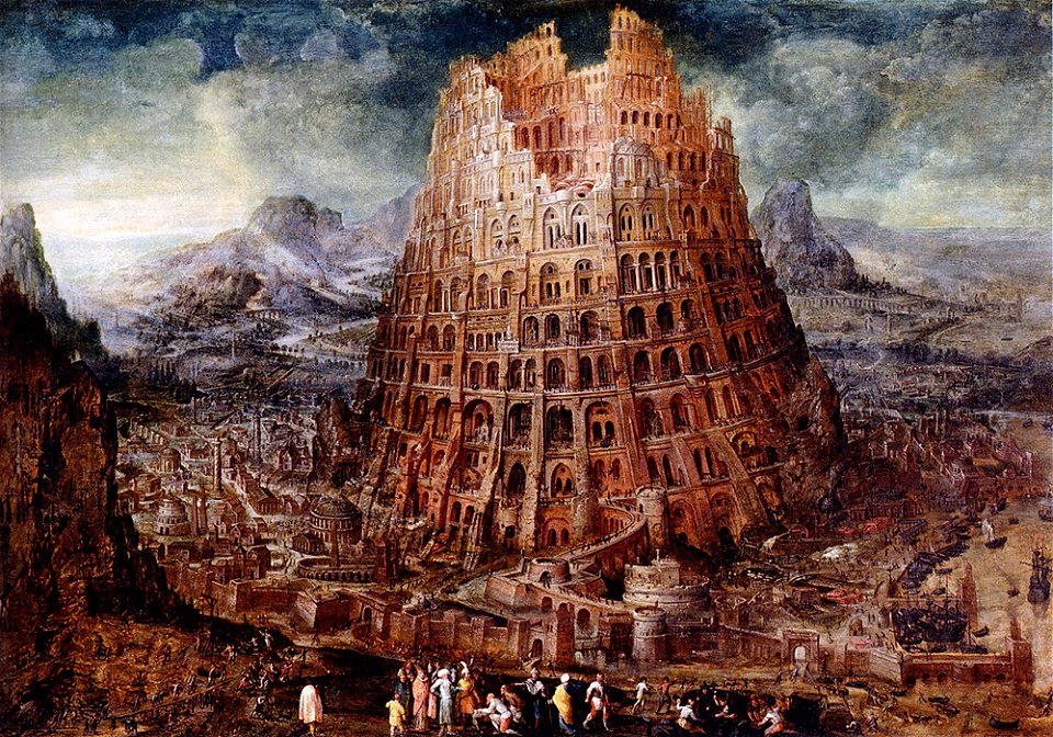 Marten van Valckenborch Tower of babel-large