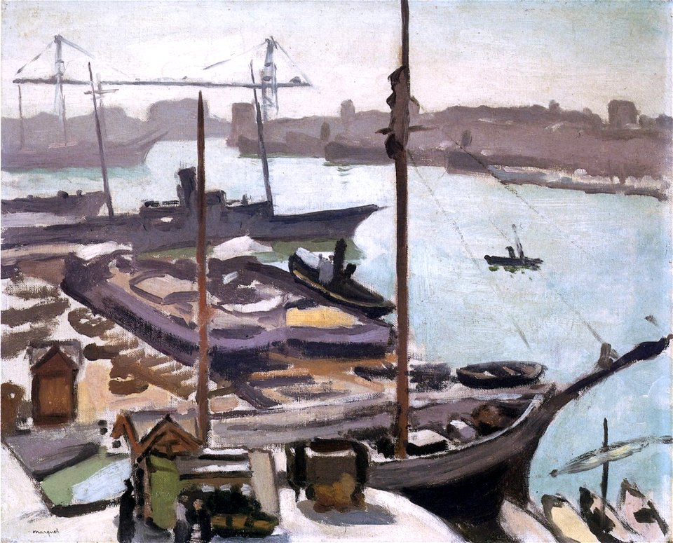 Marseille, Le port et le pont transbordeur Albert Marquet (1916)