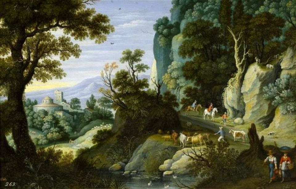 Marten Rijckaert - Rivierlandschap met veehoeders - P002002 - Museo del Prado
