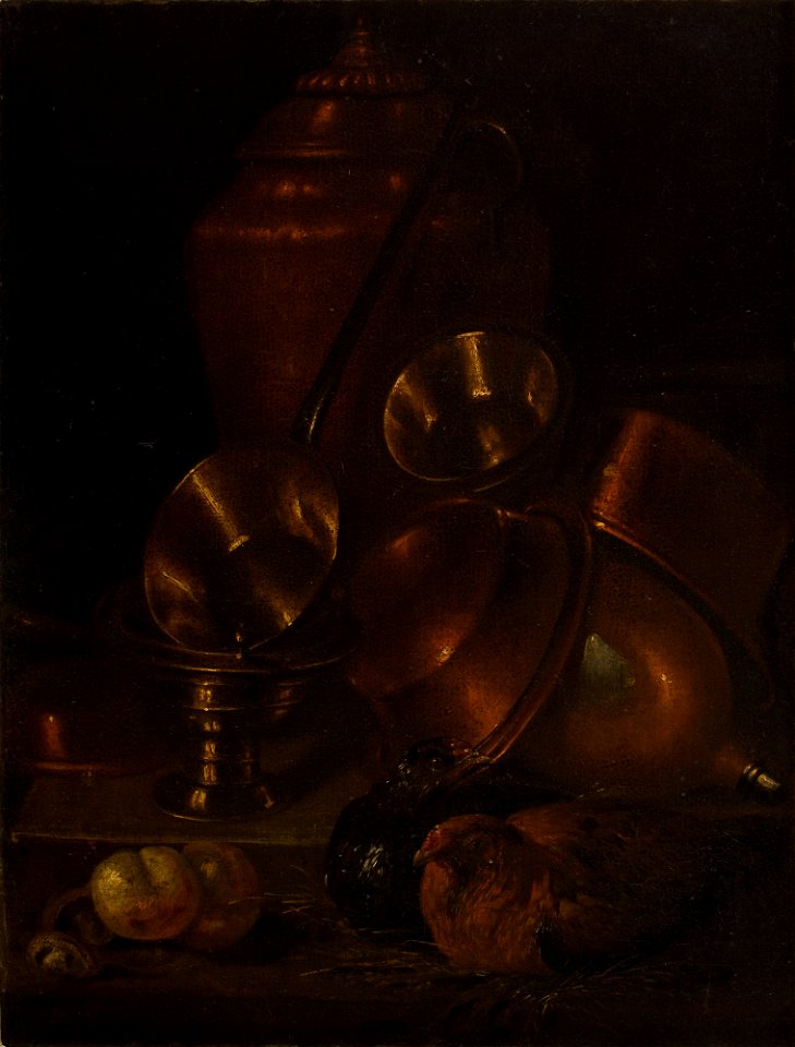 Martin Dichtl - Still Life (Hen with Brass and Copper Vessels) - MNK XII-A-334 - National Museum Kraków