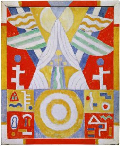 Marsden Hartley - Arrangement - Hieroglyphics (Painting No. 2) - 1990.412 - Museum of Fine Arts. Free illustration for personal and commercial use.