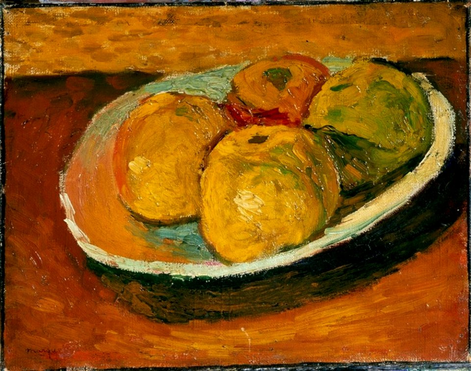 Marquet - Pommes dans une assiette