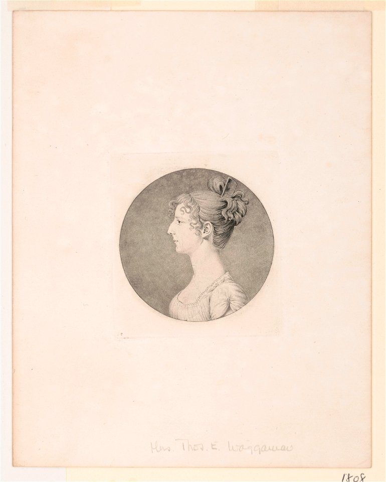 Martha Jefferson Tyler Waggaman, head-and-shoulders portrait, left profile LCCN2007677914