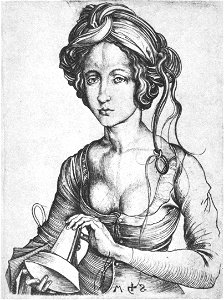 Martin Schongauer - A Foolish Virgin - WGA21029