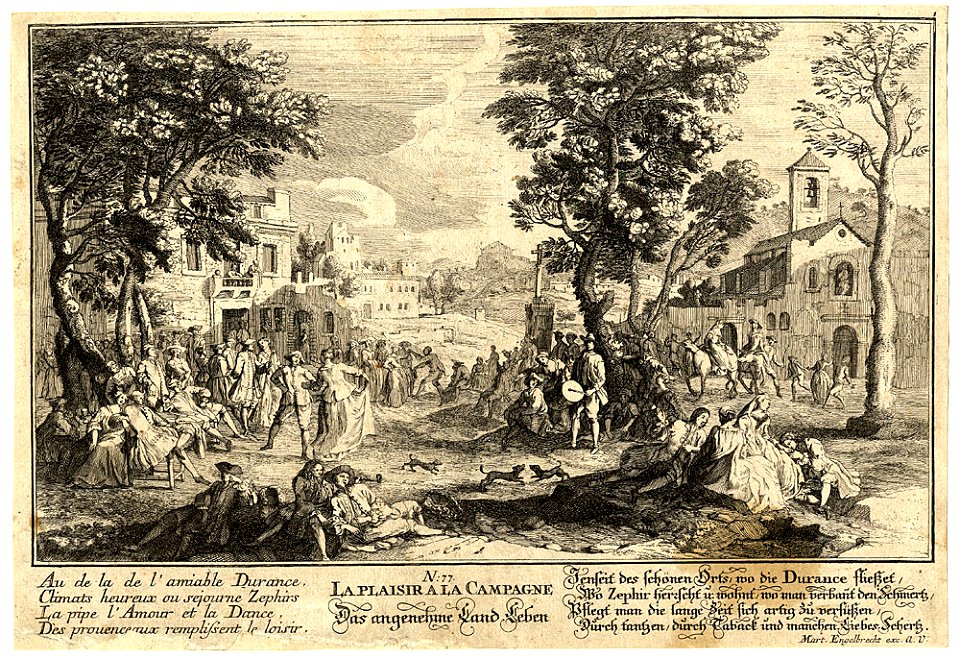 Martin Engelbrecht Das angenehme Landleben (La plaisir à la Campagne) ubs G 0879 II