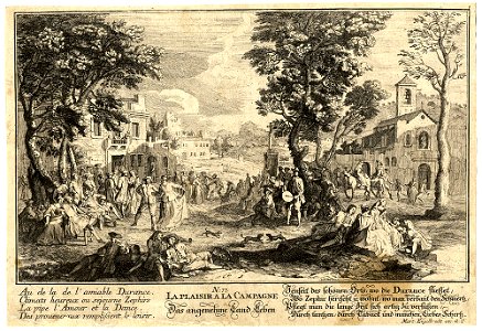 Martin Engelbrecht Das angenehme Landleben (La plaisir à la Campagne) ubs G 0879 II