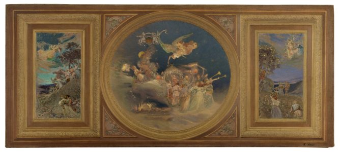 Martial-Eugène Simas - Esquisse pour la salle à manger de l'Hôtel de Ville de Paris , Plafond allégorique - PPP4262 - Musée des Beaux-Arts de la ville de Paris