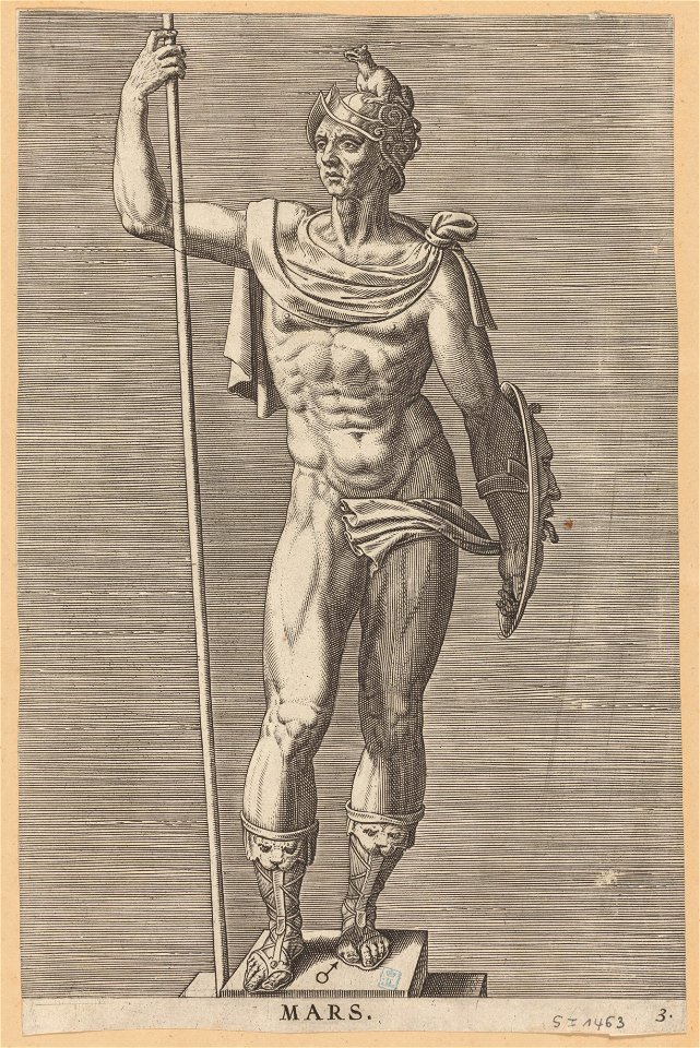 Mars 1585 print by Jacques Jonghelinck, S.I 1463, Prints Department, Royal Library of Belgium