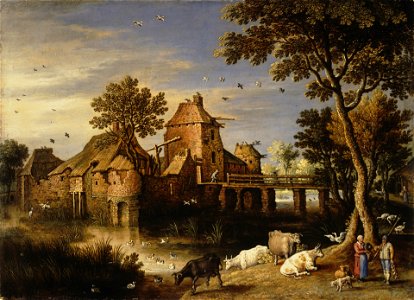 Marten Rijckaert - Landschap met een boerderij in verval - ГЭ-9867 - Hermitage Museum