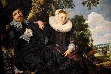 Marriage Portrait of Isaac Massa and Beatrix van der Laen by Frans Hals - detail (2)