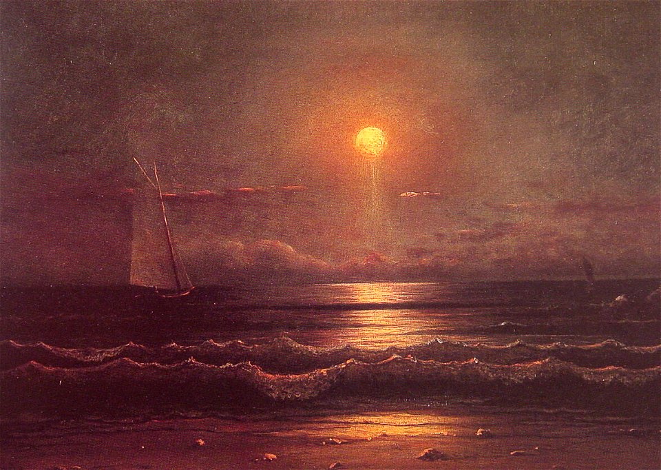 Martin Johnson Heade -Sailing by Moonlight
