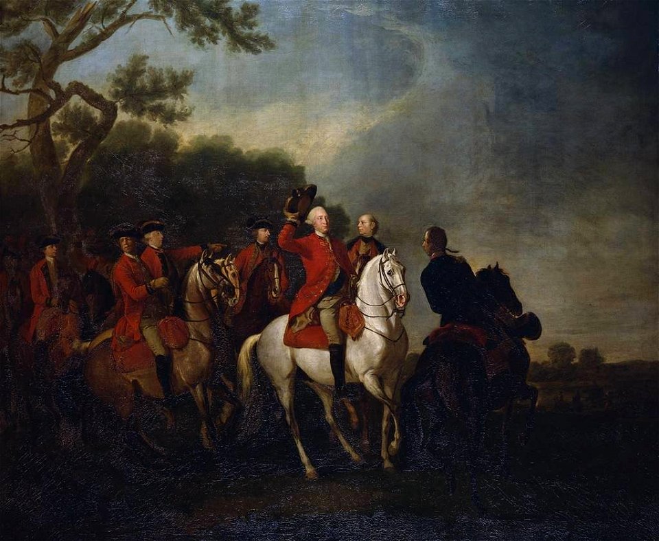 Martin Ferdinand Quadal (1736-1808) - George III at a Review - RCIN 406986 - Royal Collection