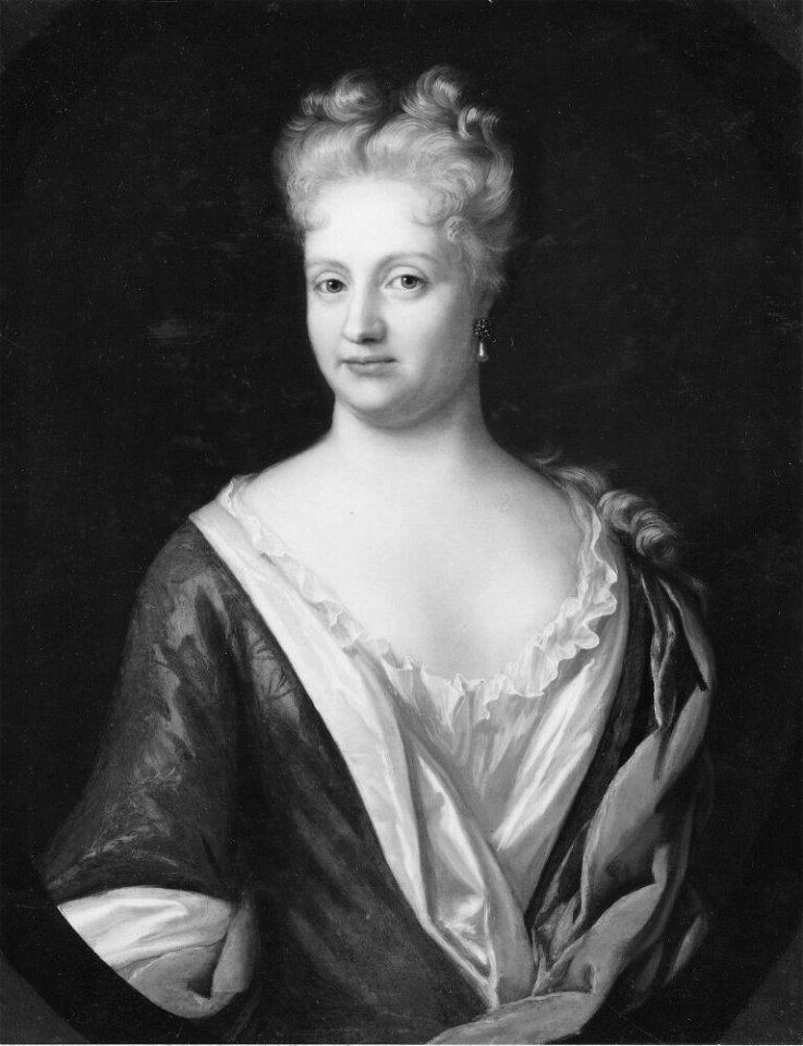 Martin Mijtens d.ä. - Eva Johanna Baartz (1679-(2^) - 1744), married to Johan Hårleman, Superintendent of the Royal Gardens - NMGrh 201 - Nationalmuseum