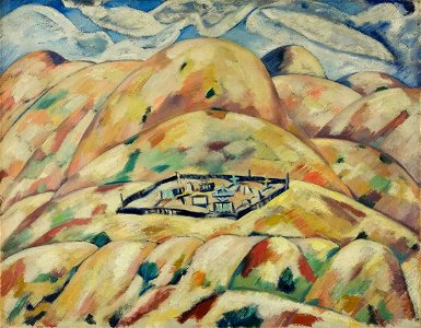 Marsden Hartley - New Mexico No. 2 - ASC.2012.37 - Crystal Bridges Museum of American Art. Free illustration for personal and commercial use.