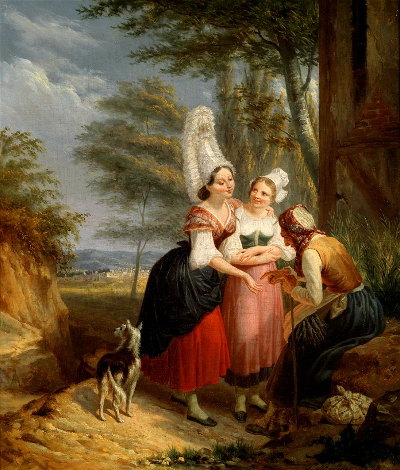 Martin Silvestre Baptiste Zwei Mädchen bei der Wahrsagerin