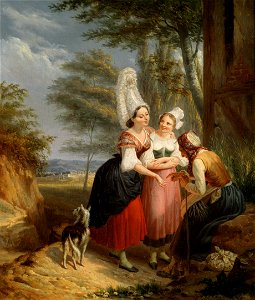 Martin Silvestre Baptiste Zwei Mädchen bei der Wahrsagerin